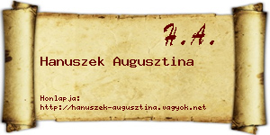 Hanuszek Augusztina névjegykártya